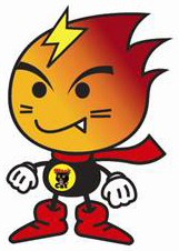 Flicker is the safety mascot for Black Cat Fireworks